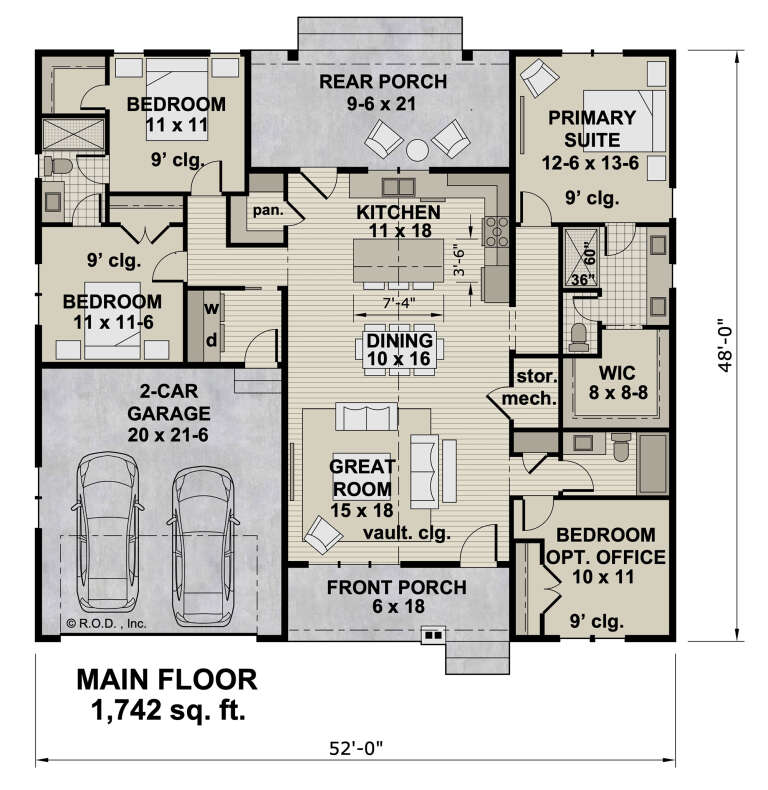 House Plan House Plan #33108 Drawing 1