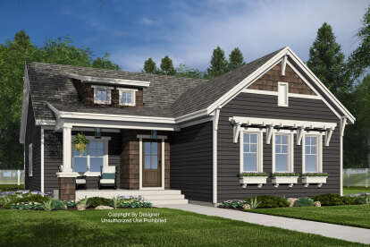 Craftsman House Plan #098-00555 Elevation Photo