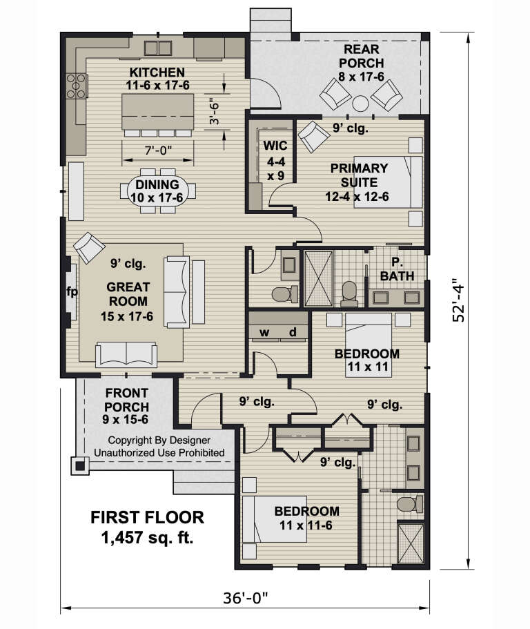 House Plan House Plan #33110 Drawing 1