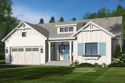 Modern Farmhouse House Plan #098-00557 Elevation Photo