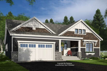 Craftsman House Plan #098-00558 Elevation Photo