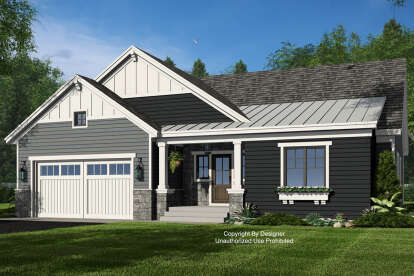 Craftsman House Plan #098-00559 Elevation Photo