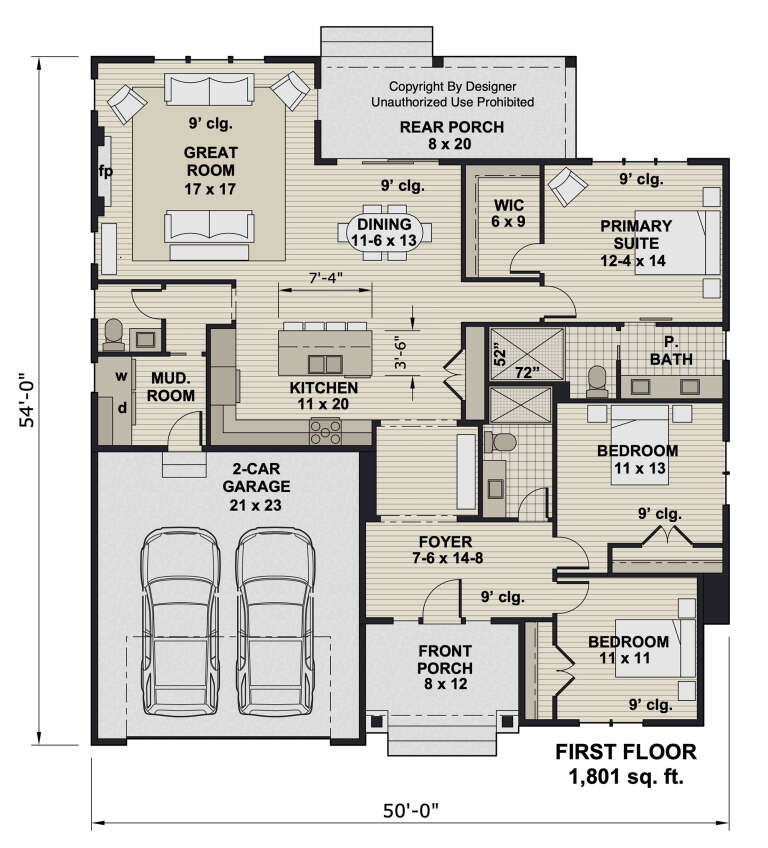 House Plan House Plan #33113 Drawing 1