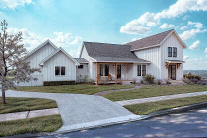Modern Farmhouse House Plan #5460-00001 Elevation Photo