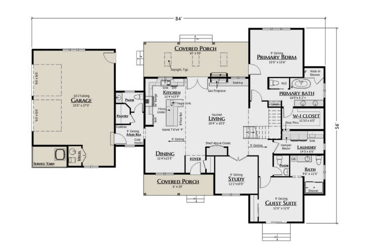 House Plan House Plan #33114 Drawing 1