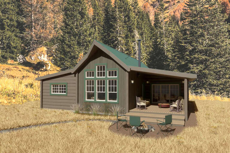House Plan House Plan #33117 Angled Front Elevation