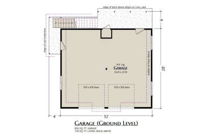 Garage Floor for House Plan #5460-00005
