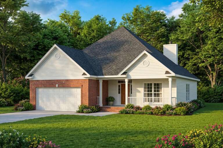 House Plan House Plan #3312 Angled Front Elevation