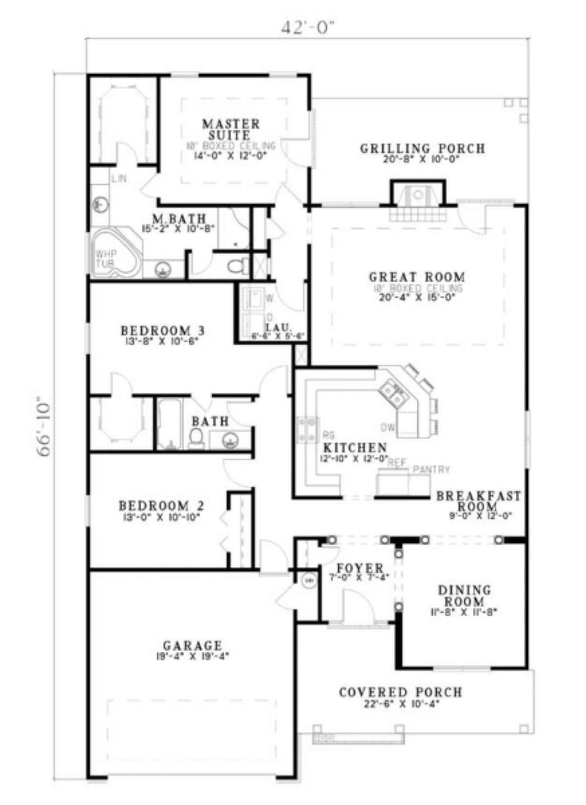 Floorplan 1 for House Plan #110-00151