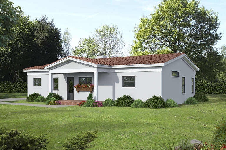 House Plan House Plan #33124 Angled Front Elevation