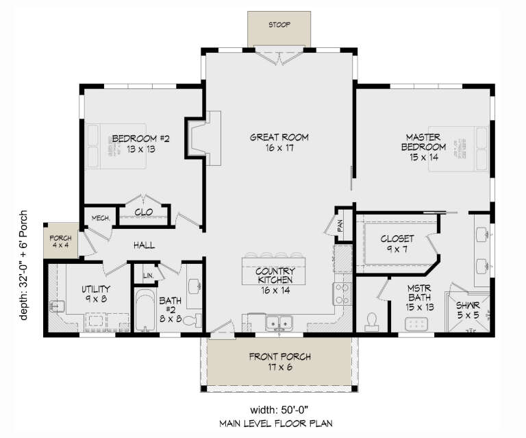 House Plan House Plan #33124 Drawing 1