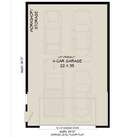 Garage Floor for House Plan #940-01293