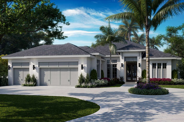 House Plan House Plan #33126 Angled Front Elevation