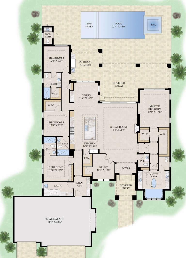 House Plan House Plan #33126 Drawing 1