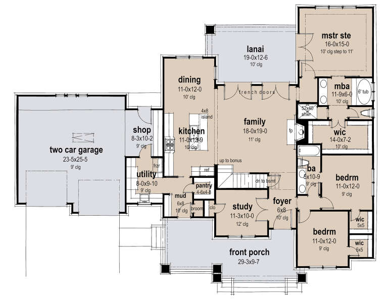 House Plan House Plan #33127 Drawing 1