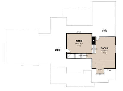Bonus Space for House Plan #9401-00129