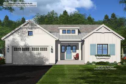 Modern Farmhouse House Plan #098-00560 Elevation Photo