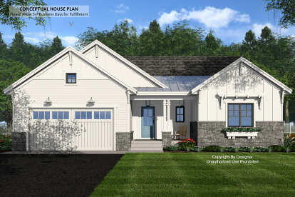 Modern Farmhouse House Plan #098-00561 Elevation Photo
