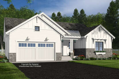 Modern Farmhouse House Plan #098-00561 Elevation Photo