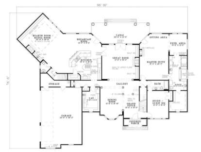 Floorplan 1 for House Plan #110-00152