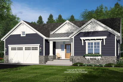 Craftsman House Plan #098-00562 Elevation Photo