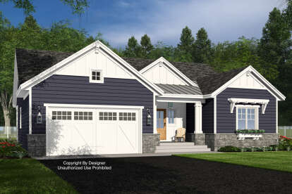 Craftsman House Plan #098-00562 Elevation Photo