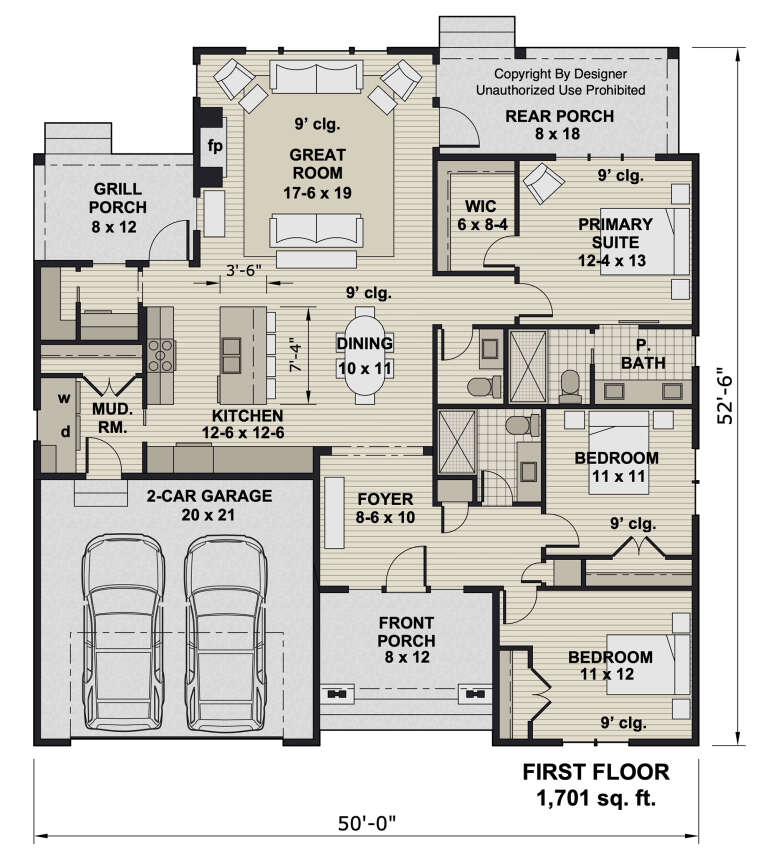 House Plan House Plan #33130 Drawing 1