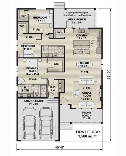 Main Floor  for House Plan #098-00563