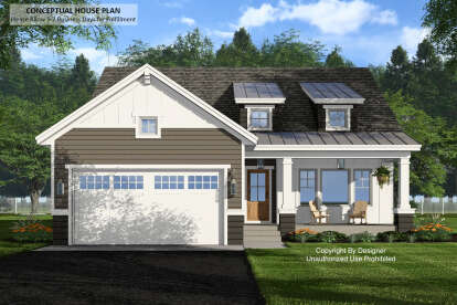 Craftsman House Plan #098-00564 Elevation Photo