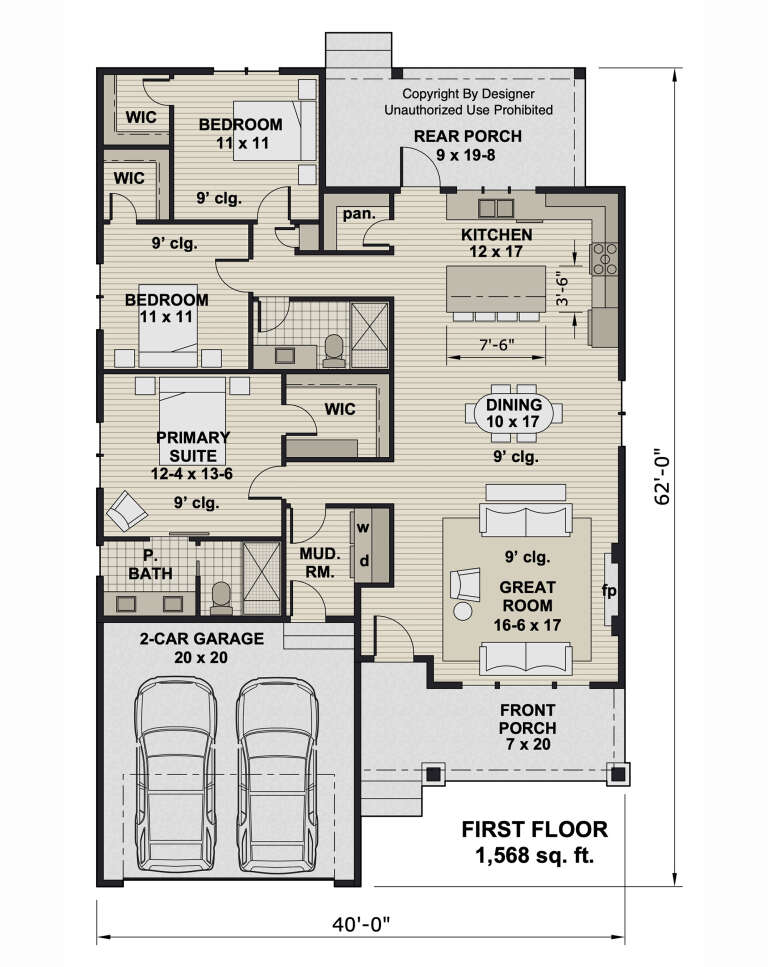House Plan House Plan #33132 Drawing 1