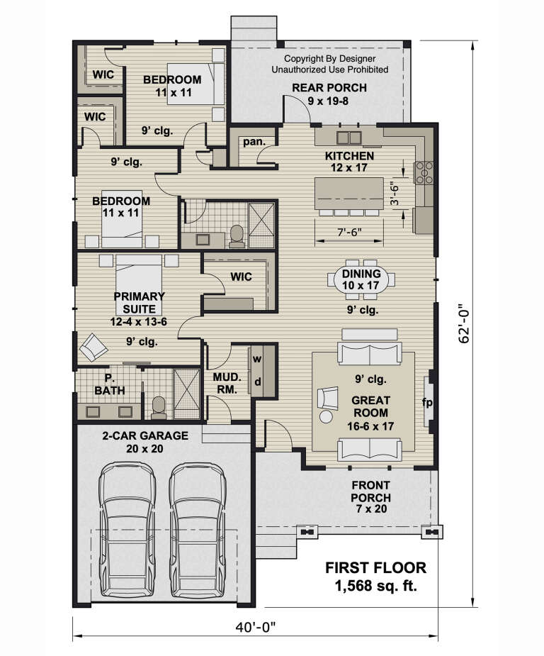 House Plan House Plan #33133 Drawing 1