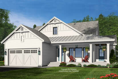 Modern Farmhouse House Plan #098-00566 Elevation Photo