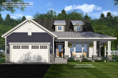 Craftsman House Plan #098-00568 Elevation Photo