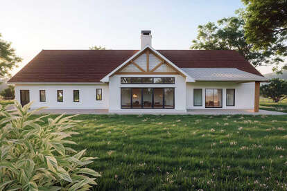 Modern Farmhouse House Plan #5984-00026 Elevation Photo