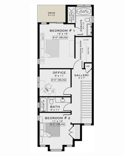 Second Floor for House Plan #5984-00027