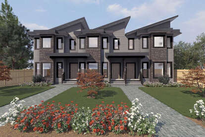 Contemporary House Plan #5984-00028 Elevation Photo