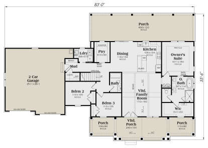 Main Floor  for House Plan #009-00445
