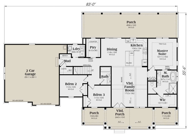 House Plan House Plan #33141 Drawing 1