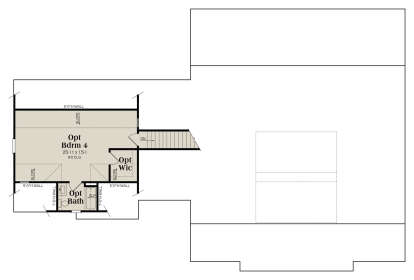 Optional Second Floor for House Plan #009-00445