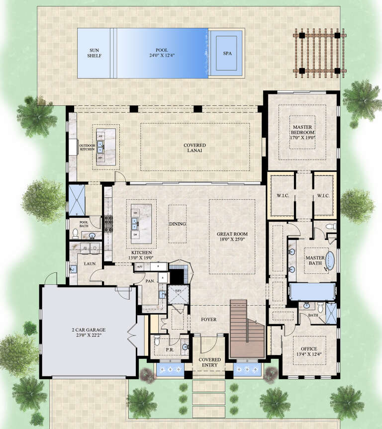 House Plan House Plan #33142 Drawing 1