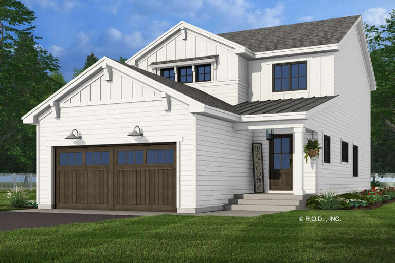 House Plan House Plan #33143 Angled Front Elevation