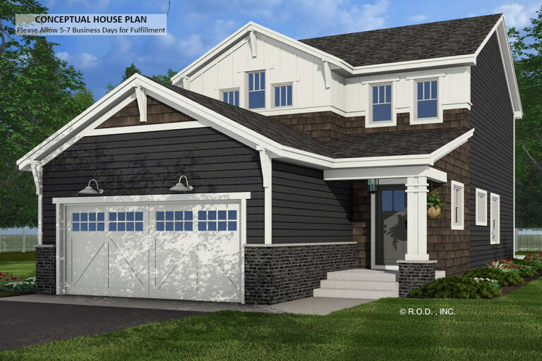 House Plan House Plan #33144 Angled Front Elevation