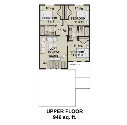 Second Floor for House Plan #098-00570