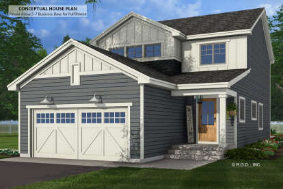 Craftsman House Plan #098-00571 Elevation Photo