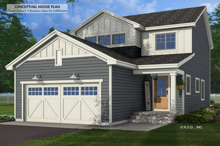 House Plan House Plan #33145 Angled Front Elevation
