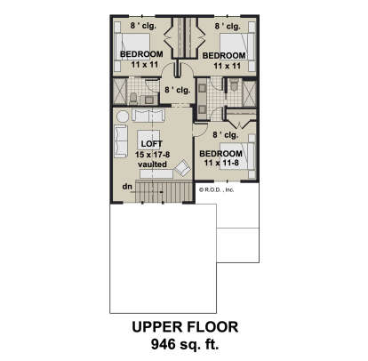 Second Floor for House Plan #098-00571