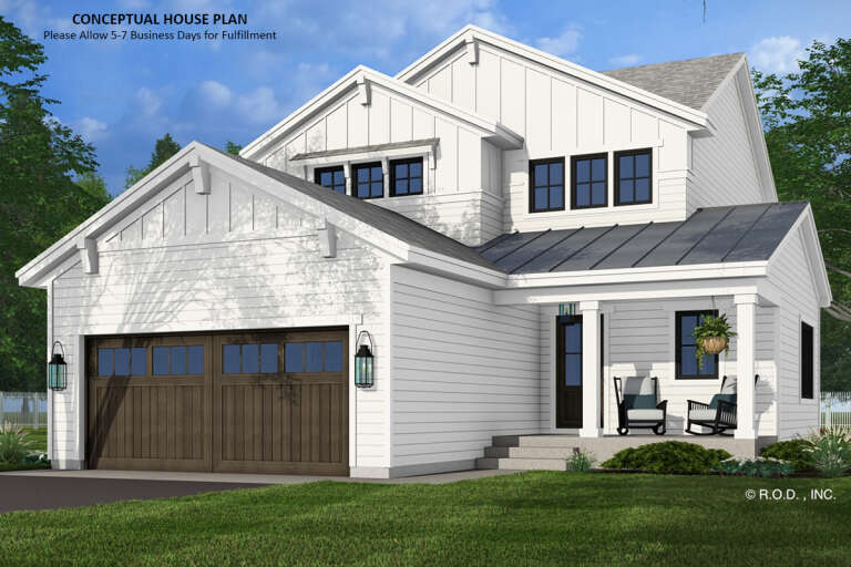 House Plan House Plan #33146 Angled Front Elevation