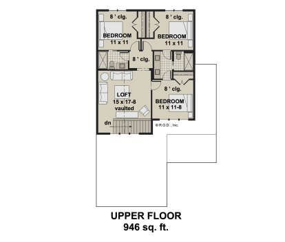 Second Floor for House Plan #098-00572
