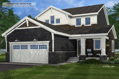 Craftsman House Plan #098-00573 Elevation Photo