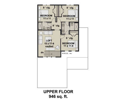 Second Floor for House Plan #098-00573
